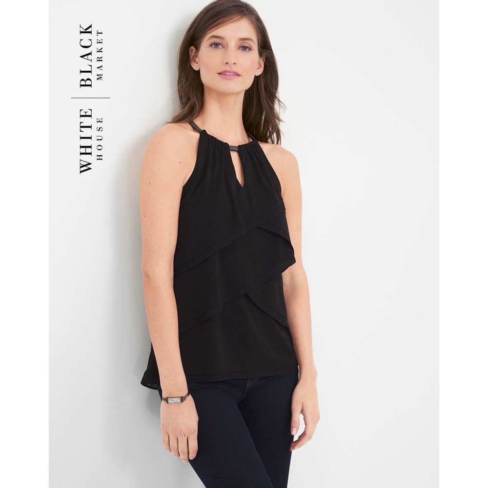 NWT WHBM Tiered Halter Top Sz M